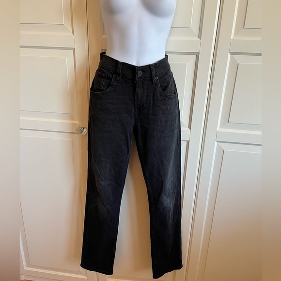 Hudson Blake Slim Straight Black Jeans size 30, 32L - Picture 6 of 16